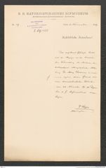 k.k. naturhistorisches Hofmuseum, Intendanzakten 1885-1896 (Hauer), Aktenzahl Z.657/1889, Seite 1